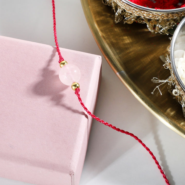 Rose Quartz Rakhi - Love & Harmony