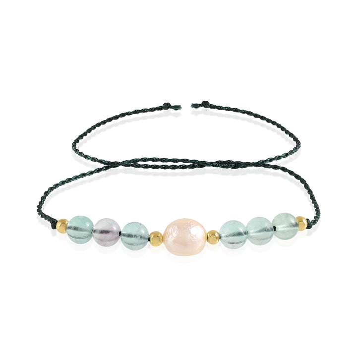 Fluorite and Pearl Rakhi - Clarity & Purity