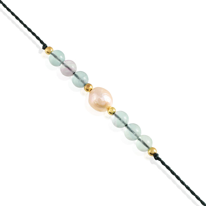 Fluorite and Pearl Rakhi - Clarity & Purity