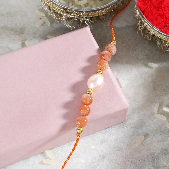 Sunstone and Pearl Rakhi - Joy & Purity