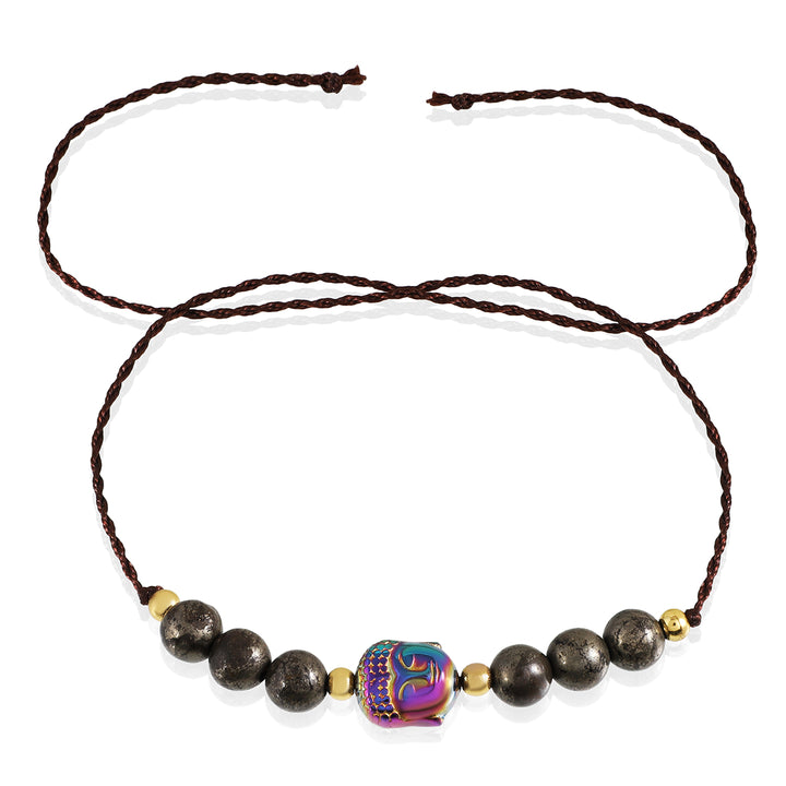 Pyrite Buddha Rakhi - Prosperity & Stability