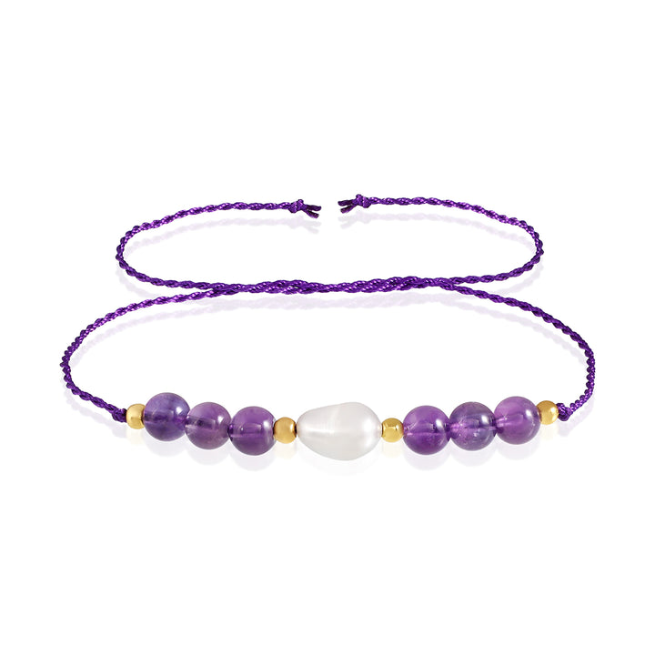 Amethyst and Pearl Rakhi - Serenity & Purity