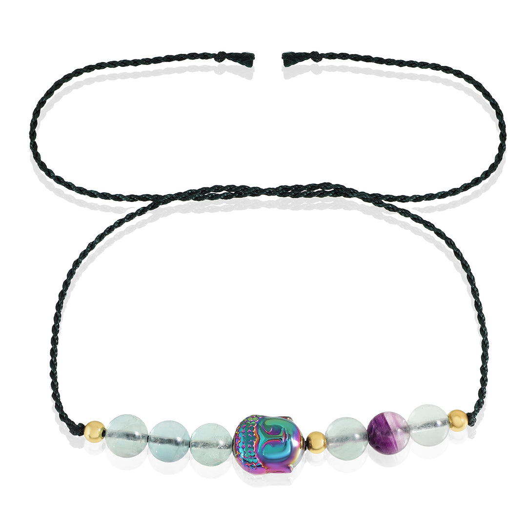 Fluorite Buddha Rakhi - Focus & Grounding