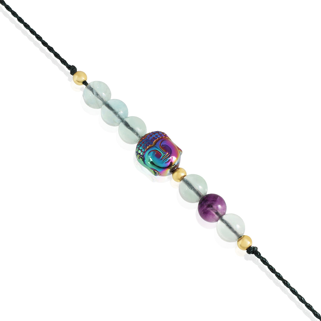 Fluorite Buddha Rakhi - Focus & Grounding