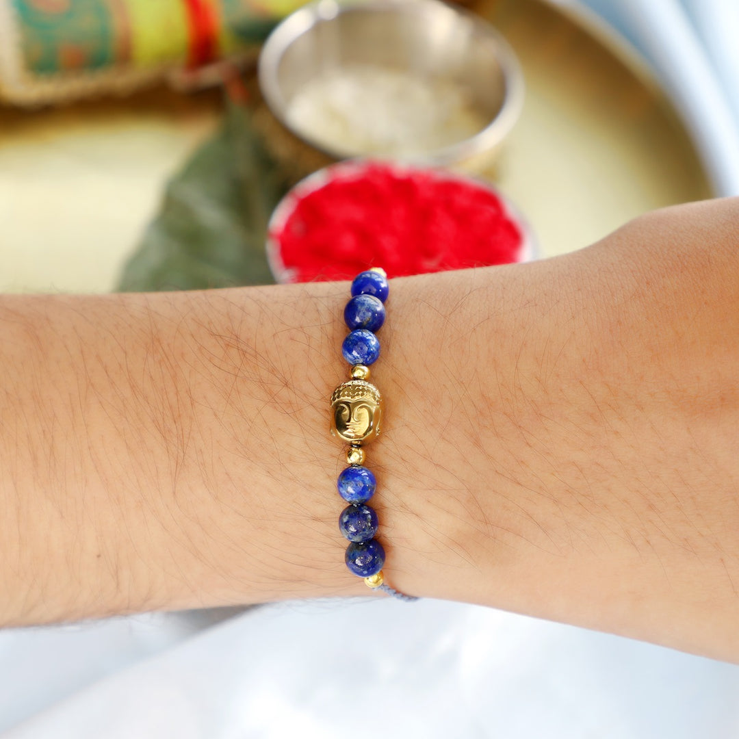 Lapis Lazuli Buddha Rakhi - Wisdom & Grounding