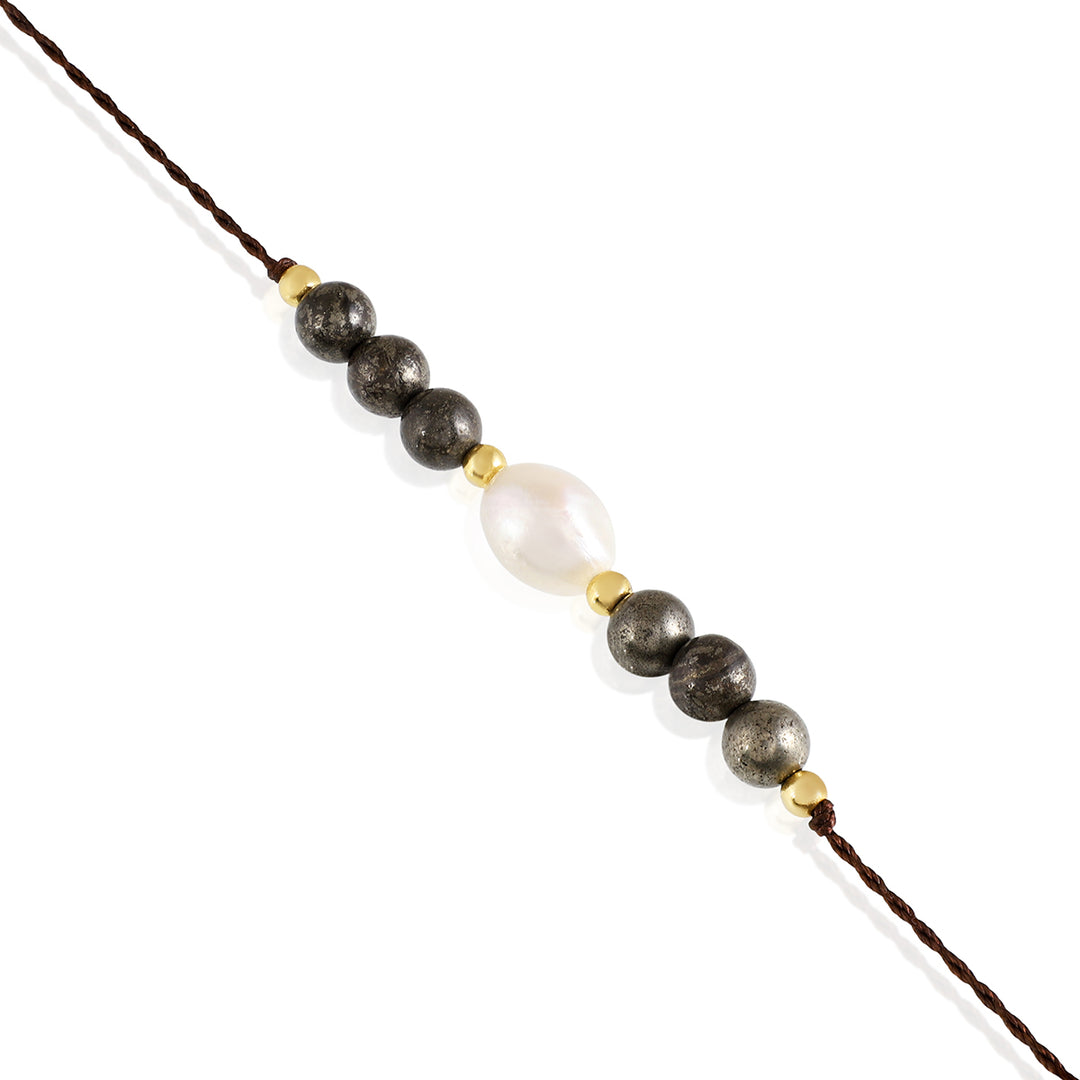 Pyrite and Pearl Rakhi - Abundance & Purity