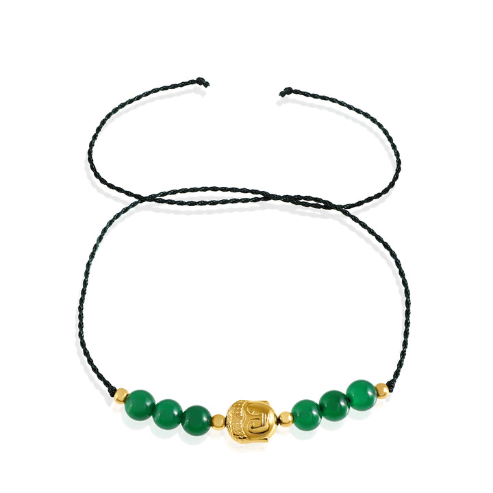 Green Onyx Buddha Rakhi - Healing & Serenity