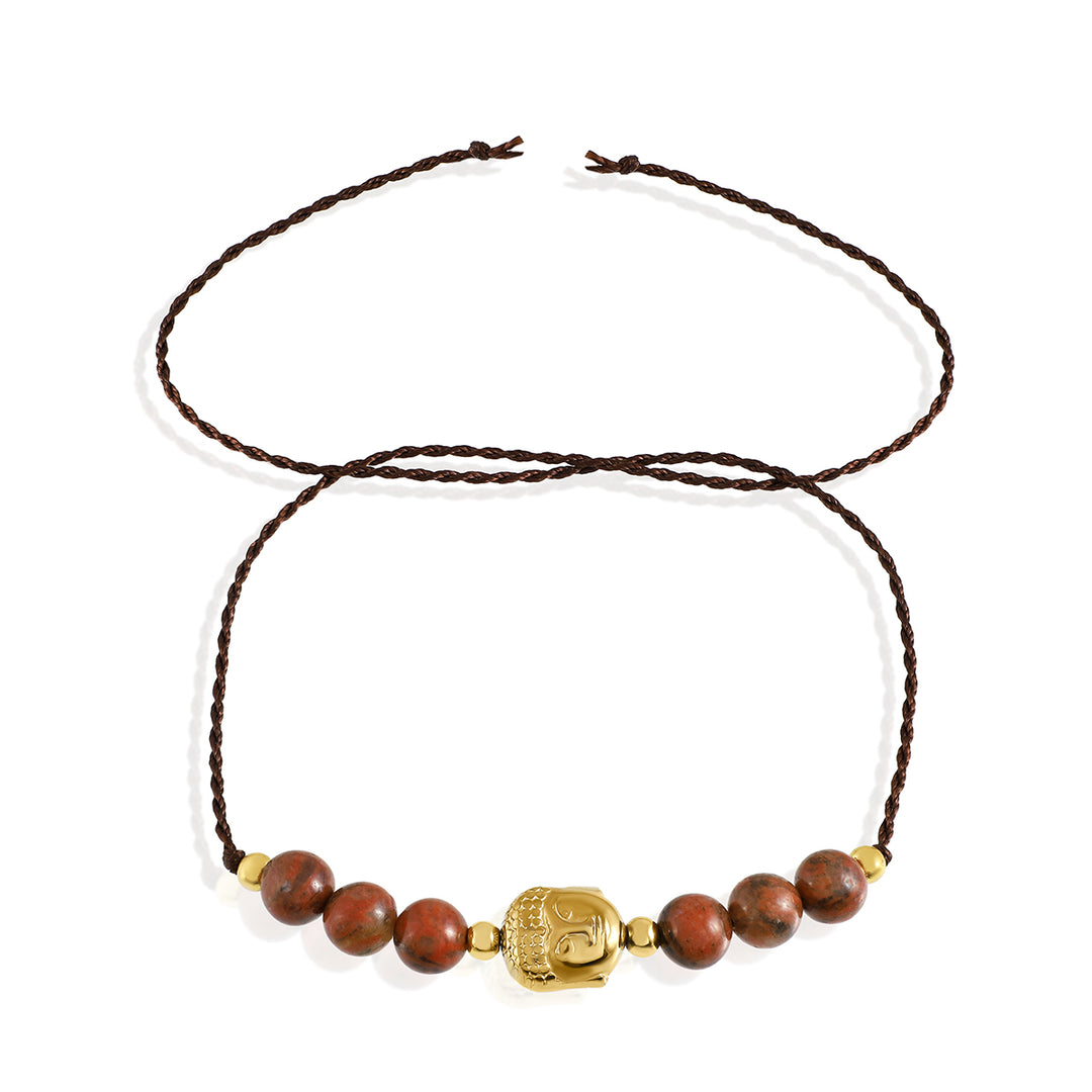 Red Jasper Buddha Rakhi - Courage & Grounding