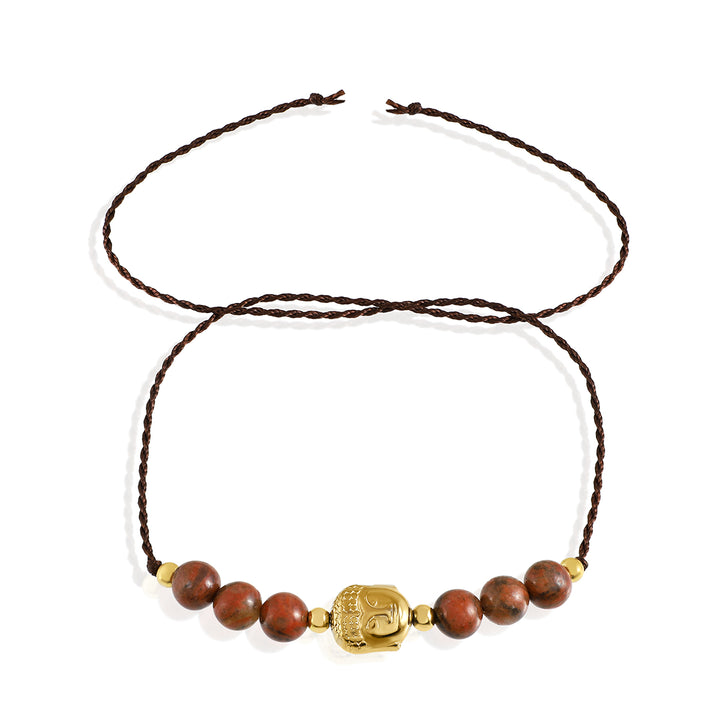 Red Jasper Buddha Rakhi - Courage & Grounding