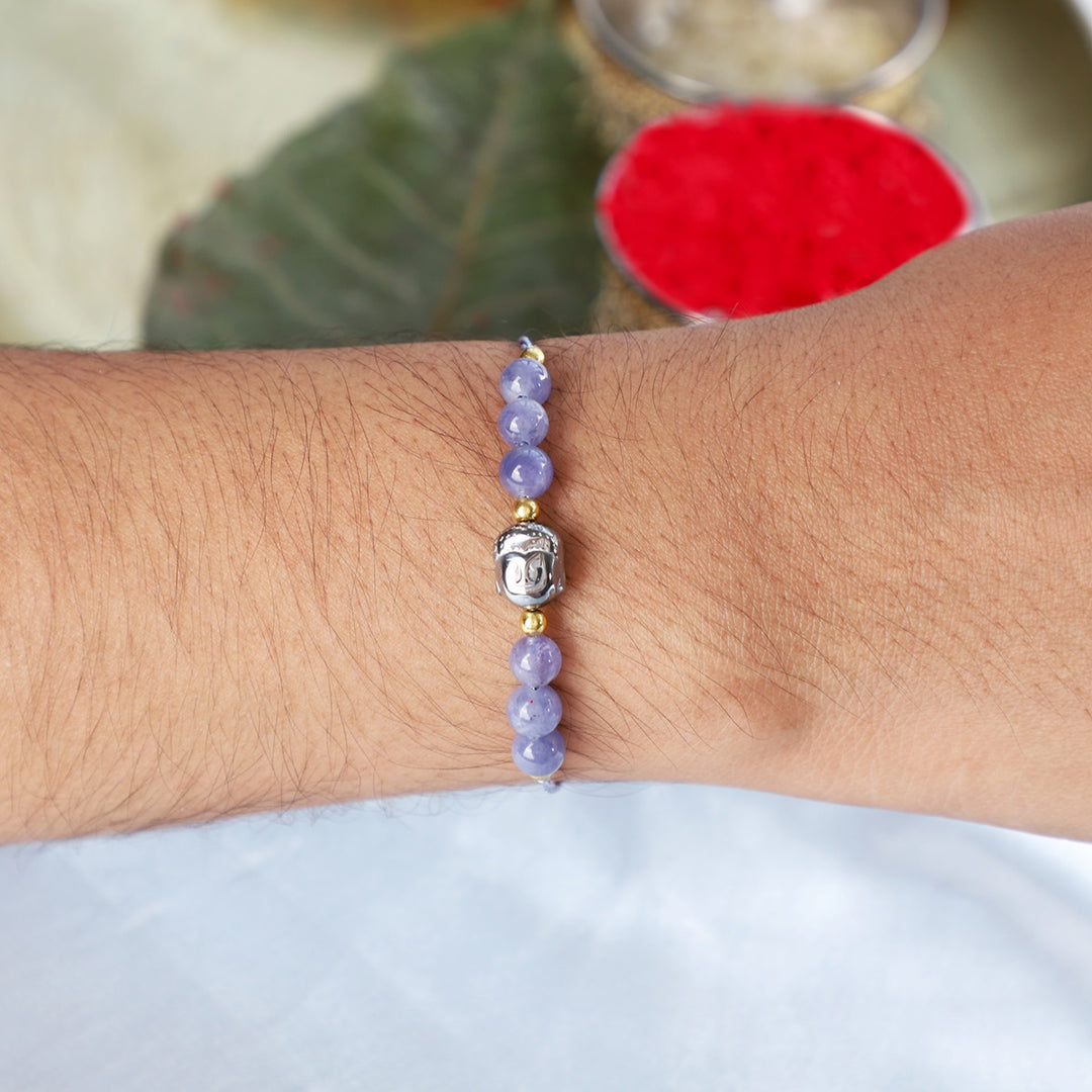 Tanzanite Buddha Rakhi - Intuition & Grounding