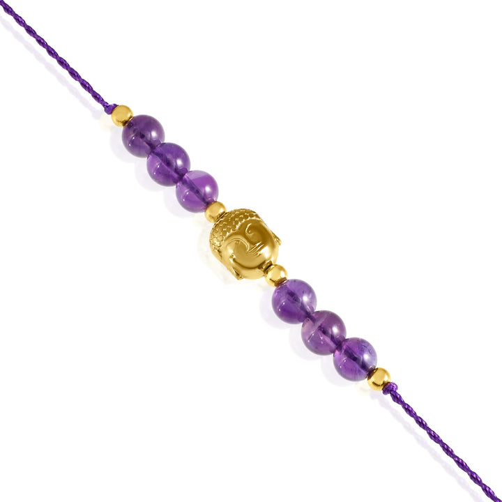 Amethyst Buddha Rakhi - Tranquility & Grounding