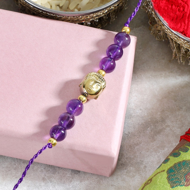 Amethyst Buddha Rakhi - Tranquility & Grounding