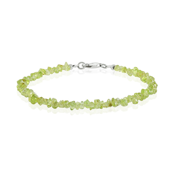 Peridot Nuggets Silver Bracelet - Renewal & Prosperity