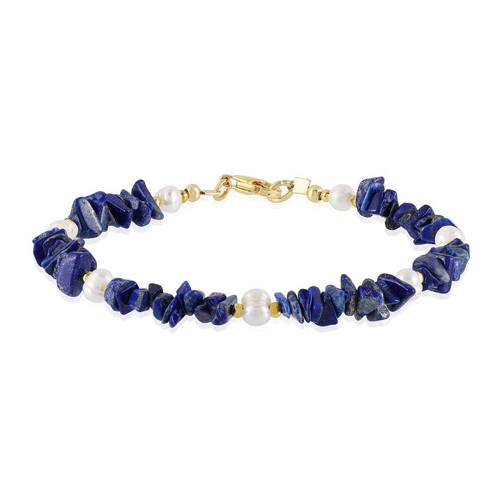 Lapis Lazuli and Pearl Bracelet - Wisdom & Purity