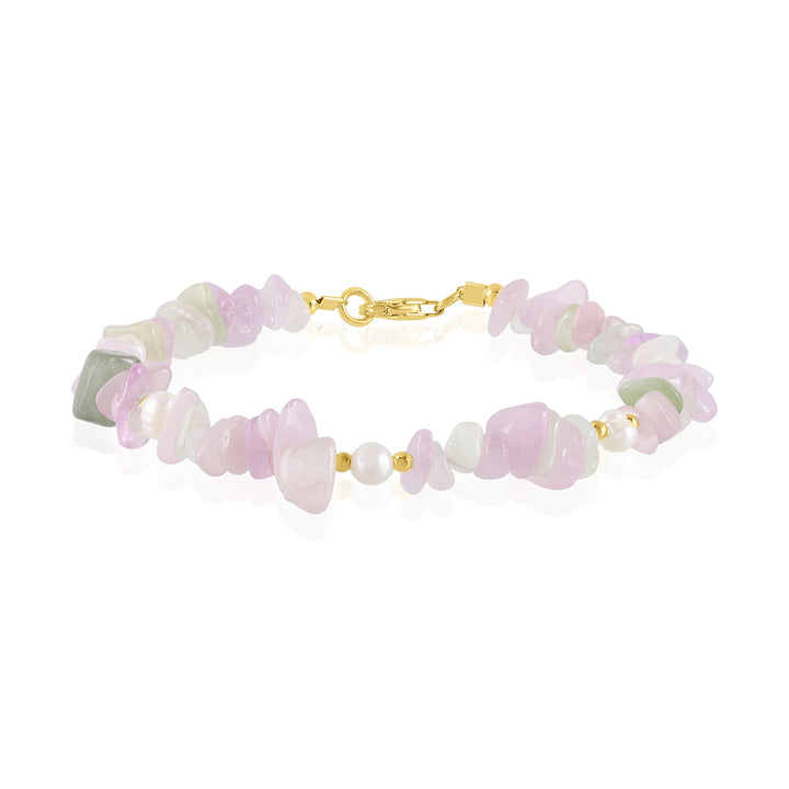 Kunzite and Pearl Silver Bracelet - Love & Serenity