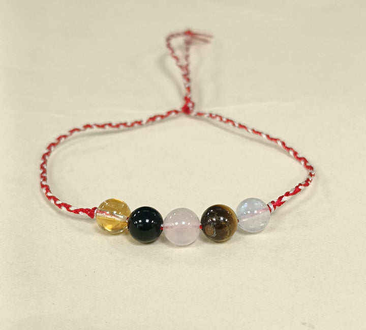 Multi Gemstone Customized Rope Bracelet