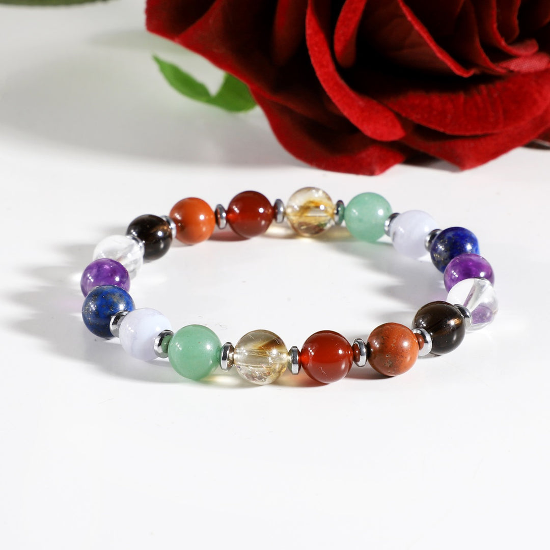 9 Chakra Healing Gemstone Bracelet (8mm Beads)