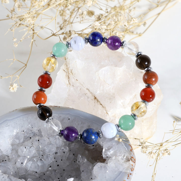 9 Chakra Healing Gemstone Bracelet (8mm Beads)