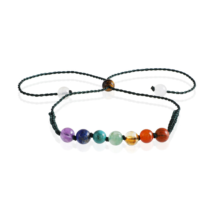 7 Chakra Gemstone Rope Bracelet