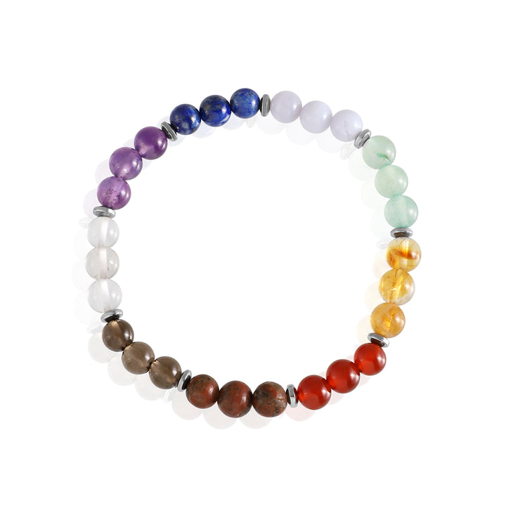 9 Chakra Healing Gemstone Bracelet (6mm Beads)