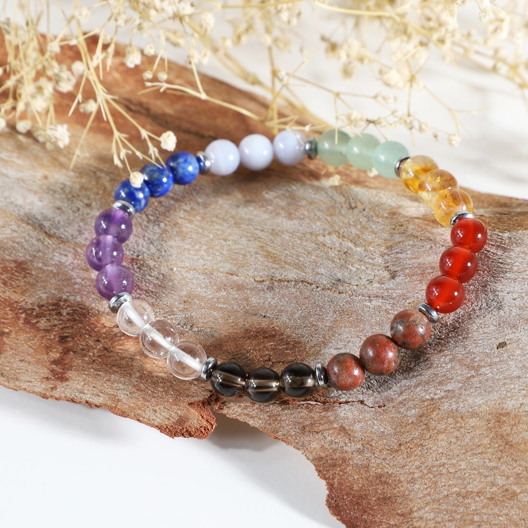 9 Chakra Healing Gemstone Bracelet (6mm Beads)