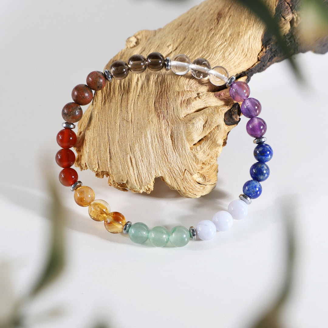 9 Chakra Healing Gemstone Bracelet (6mm Beads)