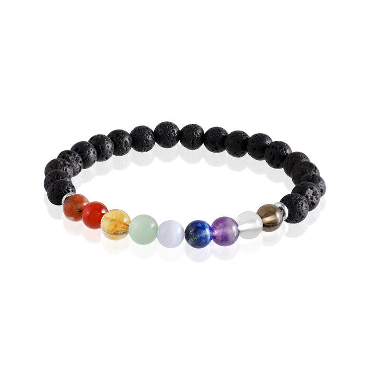 9 Chakra Healing Lava Gemstone Bracelet | Unisex