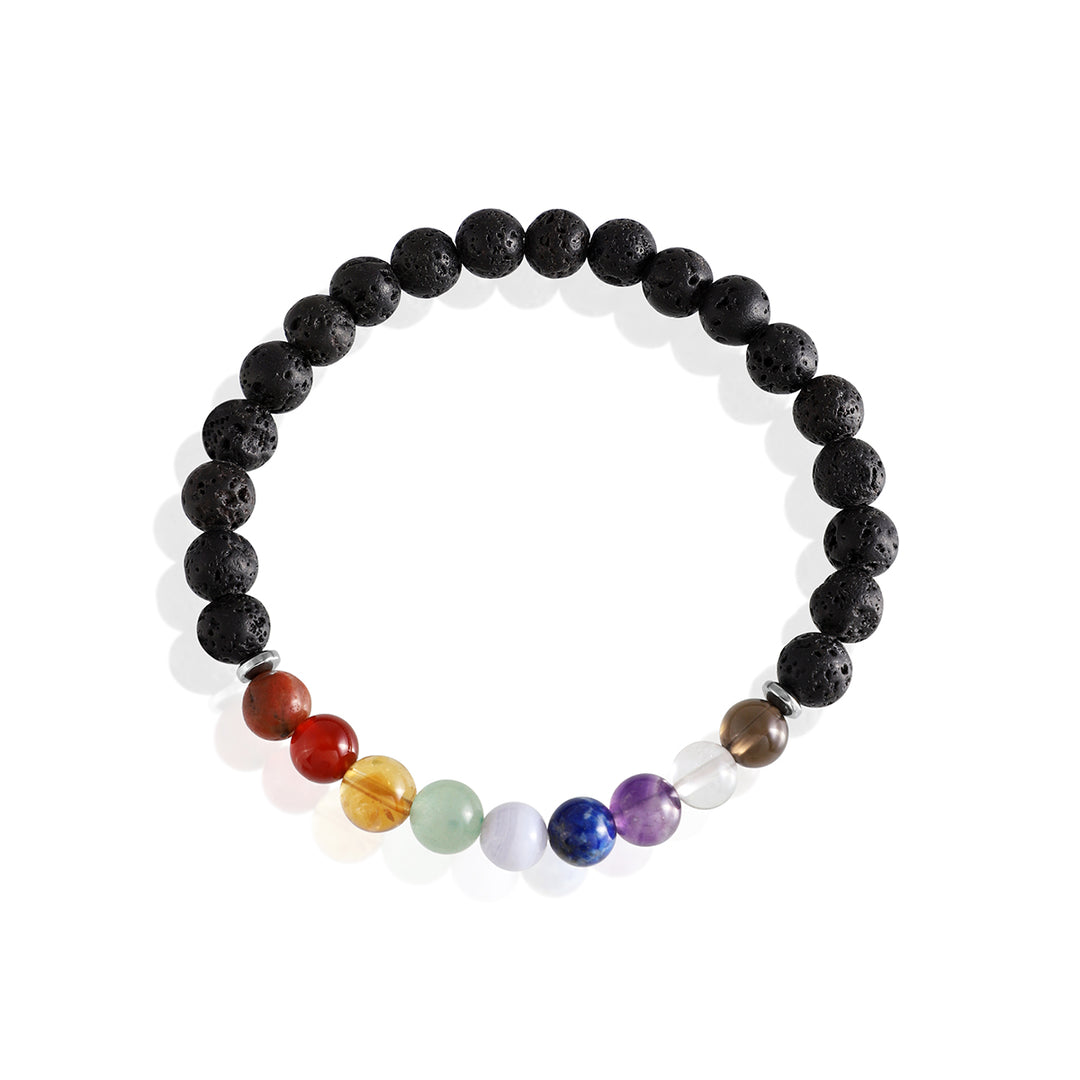 9 Chakra Healing Lava Gemstone Bracelet | Unisex