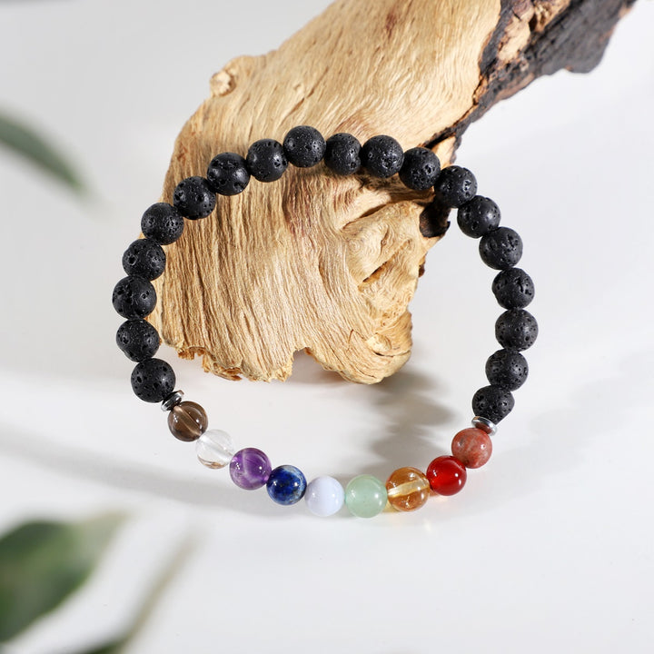 9 Chakra Healing Lava Gemstone Bracelet | Unisex