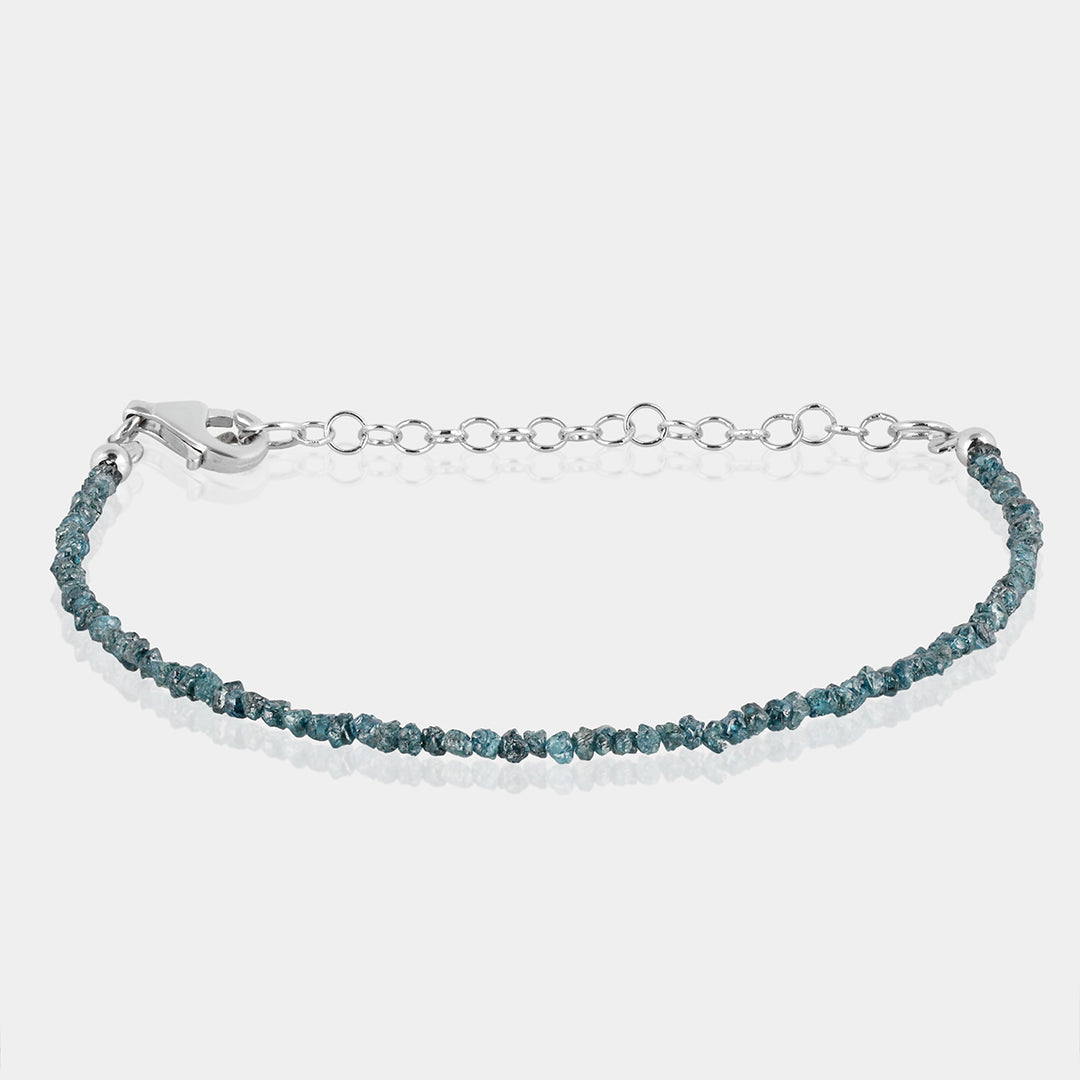 Blue Diamond Silver Bracelet