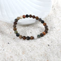 Ocean Jasper Bracelet placed in a serene natural setting, emphasizing the gemstone's connection to nature and grounding qualities