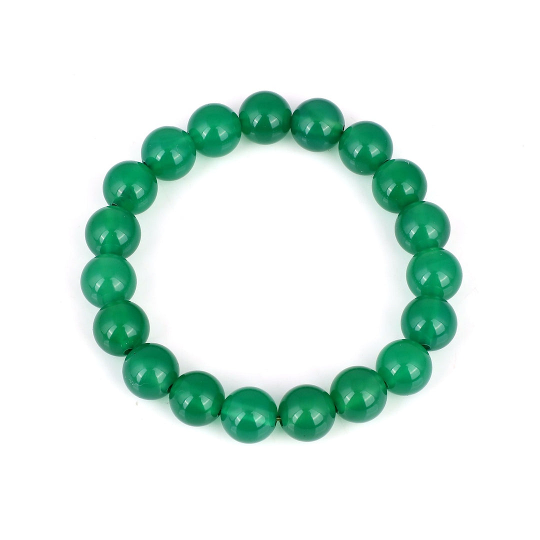 Green Onyx Stretch Bracelet: Stone of Growth