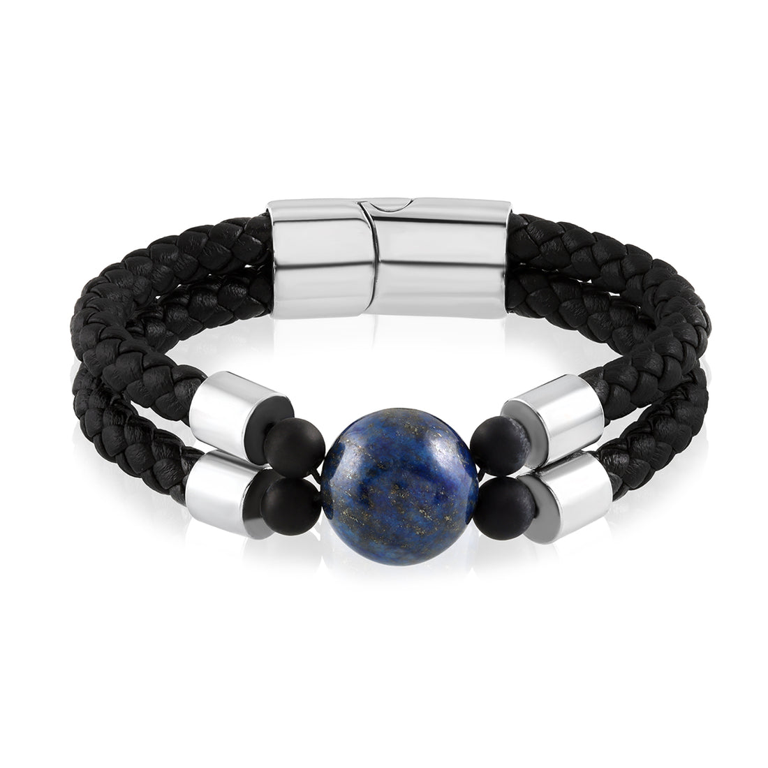 Lapis Lazuli Double Layer Leather Bracelet