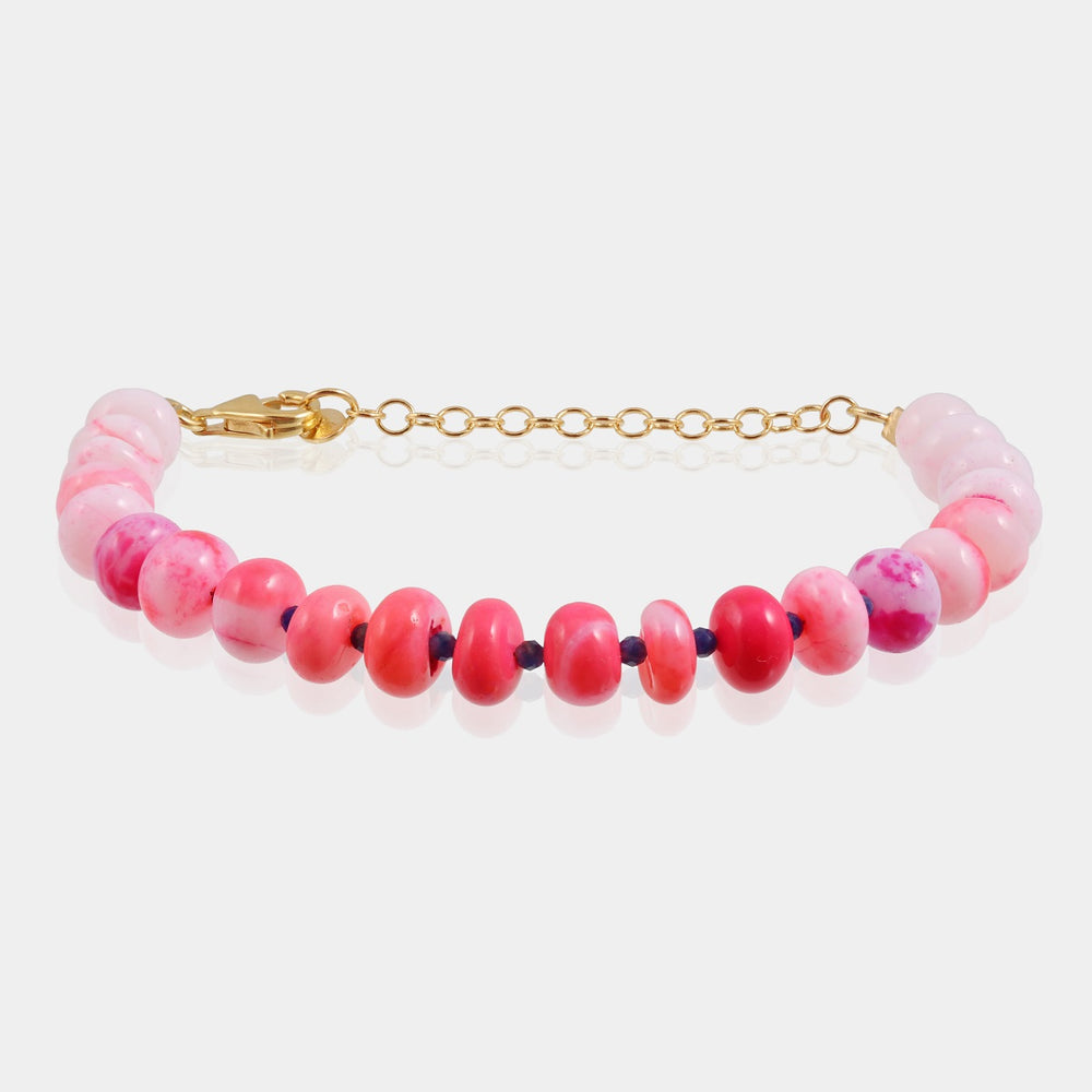 Pink Opal and Blue Sodalite Beaded Bracelet Design