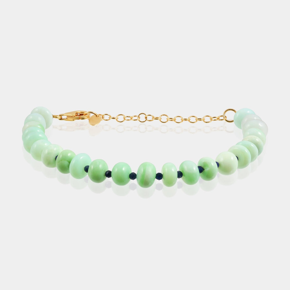 Green Opal and Blue Sodalite Beaded Bracelet Design