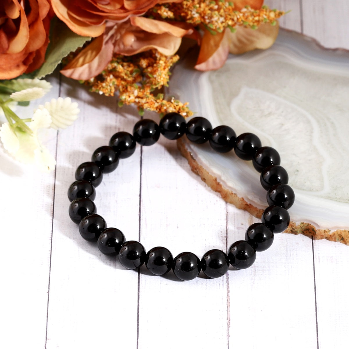 Stylish and versatile - Black Onyx Bracelet enhancing any ensemble with its elegant design and empowering energy