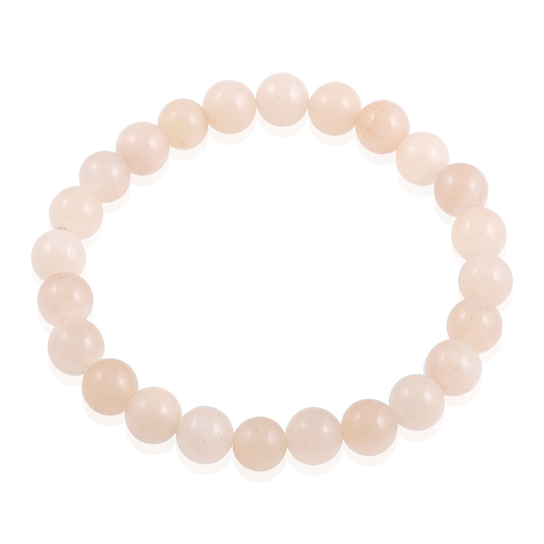 Natural Peach Aventurine Gemstone Beads Handmade Stretch Bracelet