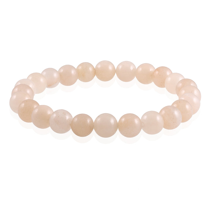 Natural Peach Aventurine Gemstone Beads Handmade Stretch Bracelet