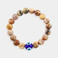 Smooth Round Multicolor Crazy Lace Agate Gemstone Beads