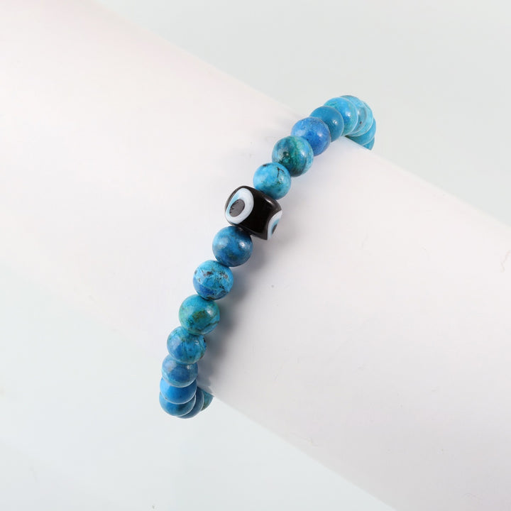 Protective Evil Eye Beads Accentuating Opaline Gemstone Bracelet