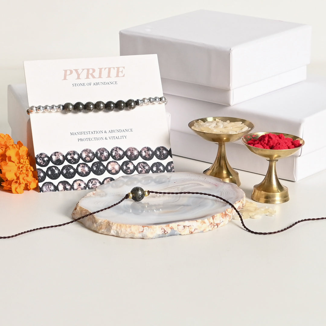 Pyrite Rakhi Combo - Abundance & Protection