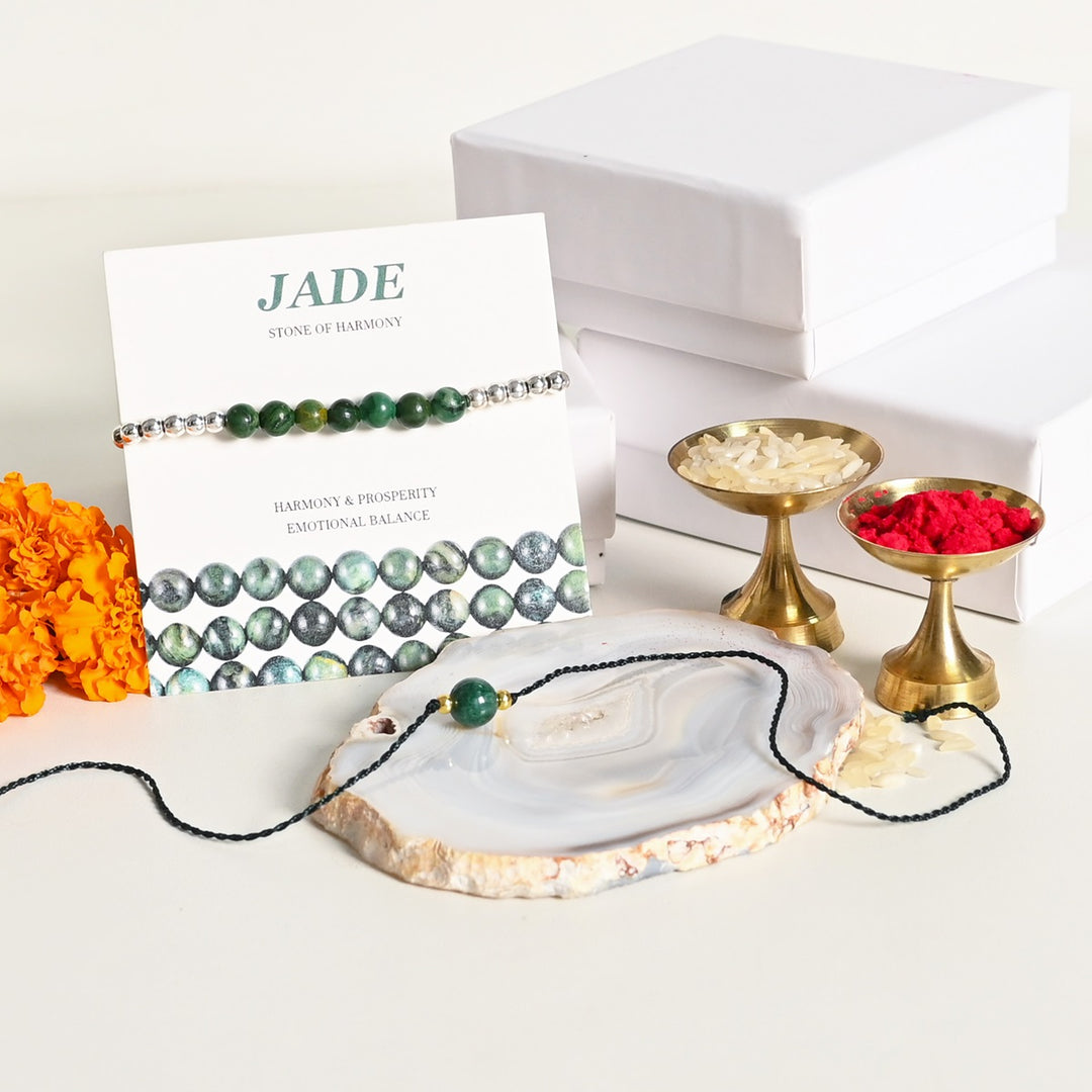 Jade Rakhi Combo - Harmony & Prosperity