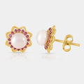 Pearl and Rhodolite Studs - A Perfect Blend of Elegance