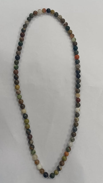 Serenity in Motion: Ocean Jasper Stretchable Necklace