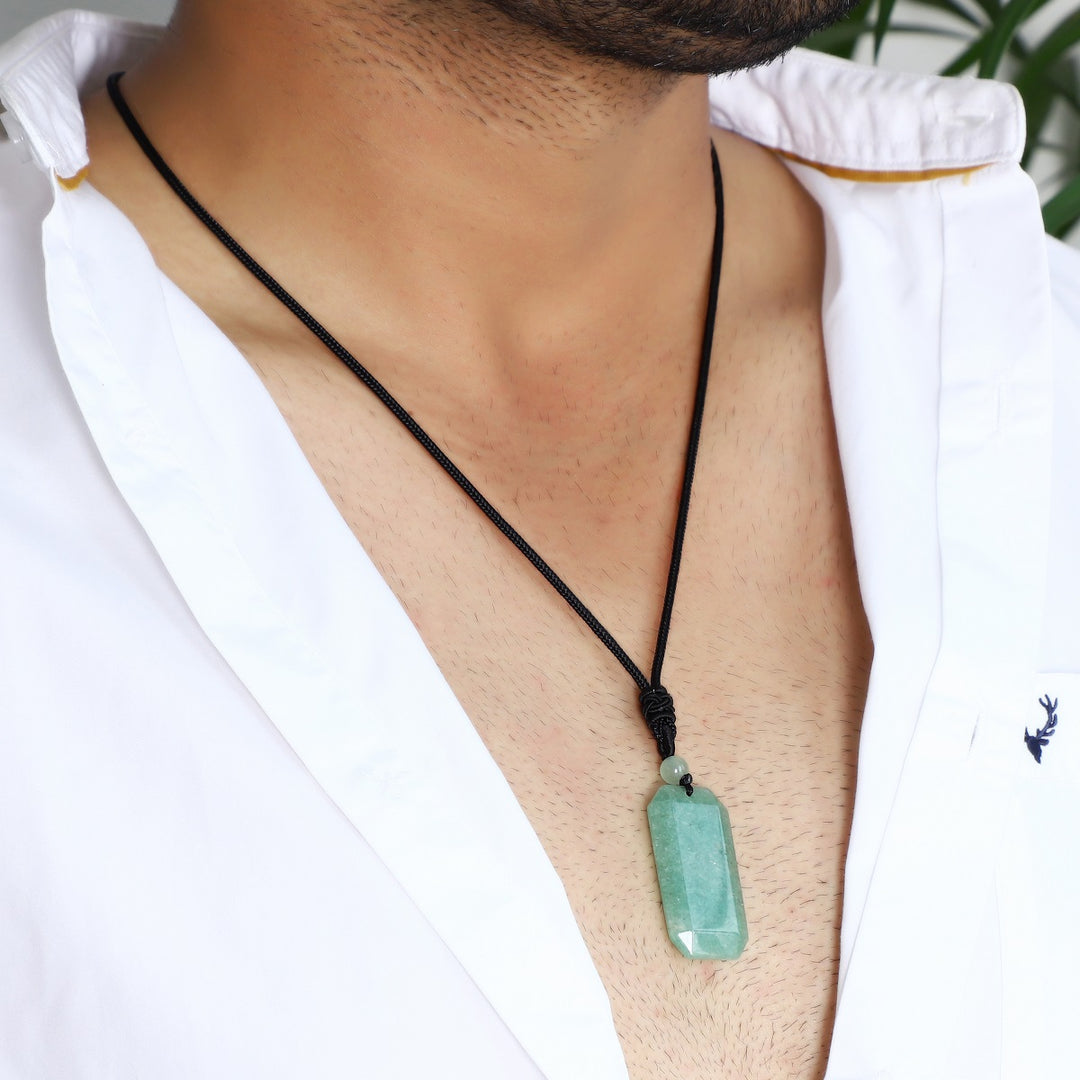 An image showcasing the pendant securely wrapped on the rope necklace, emphasizing its durability and stylish presentation.