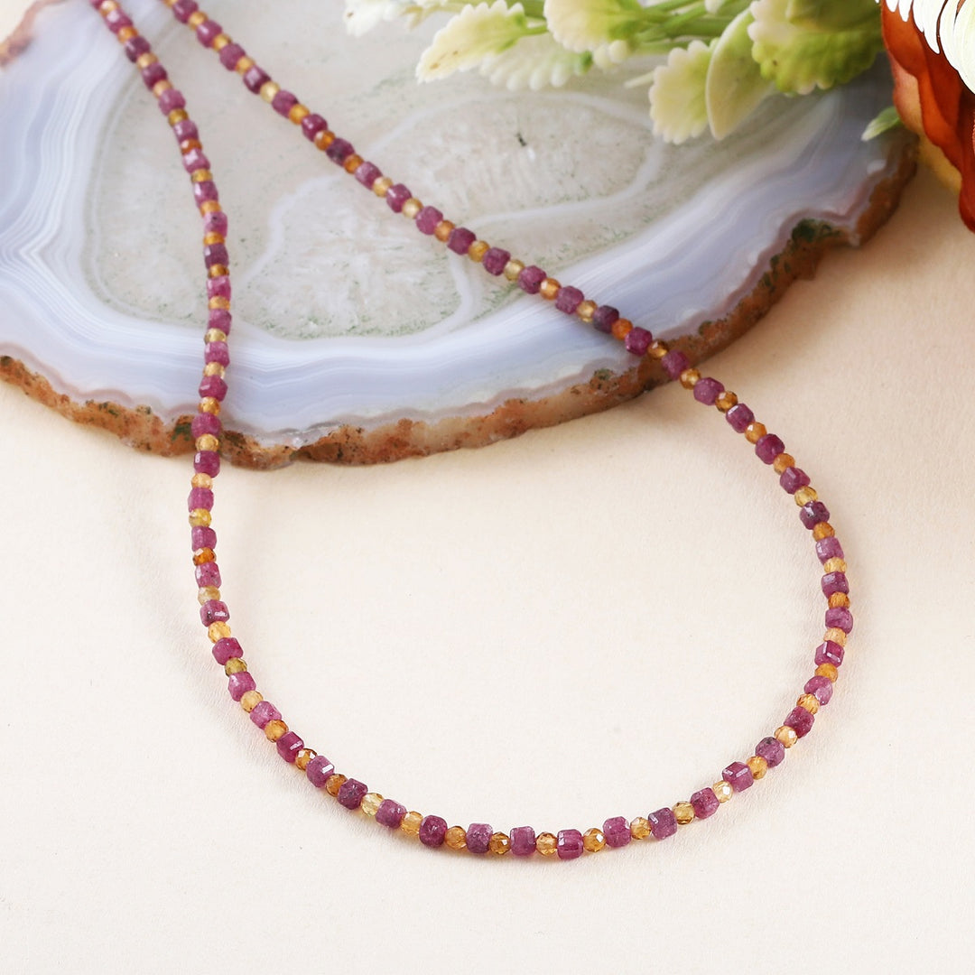 Harmonious Gemstone Necklace with Passion and Creativity