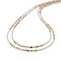 Close-up of Canary and White Zircon Gemstone Beads