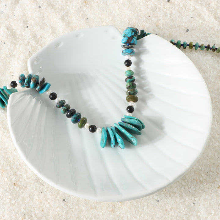 Close-up of Blue Turquoise Beads