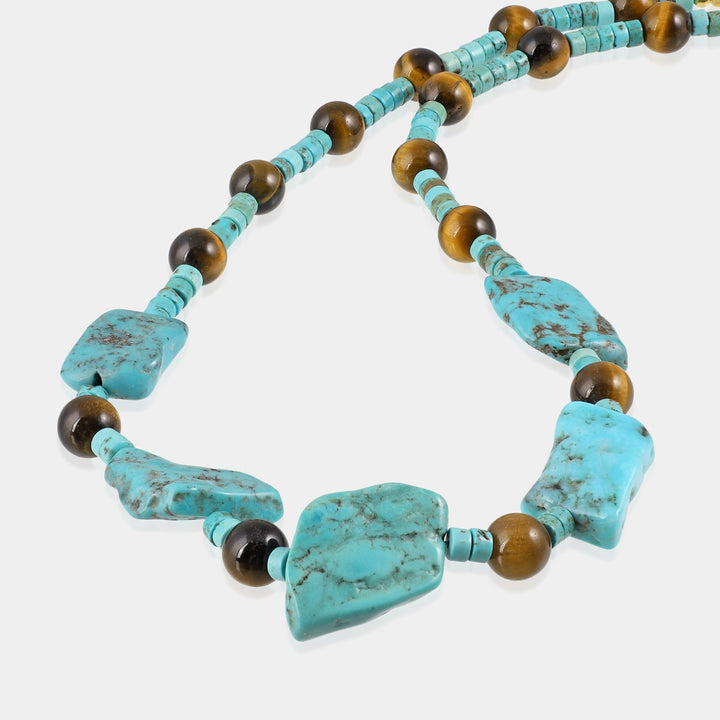 Turquoise Heishi and Slice Beads in Blue and Free Size