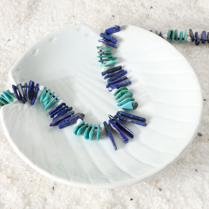 Artisan-Crafted Turquoise & Lapis Lazuli Necklace